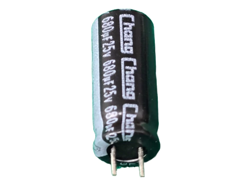 Capacitor Eletrolitico 680uf/25v 105° 8x20mm Pre Chang