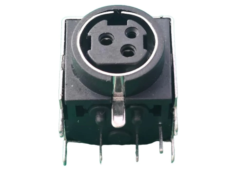 Conector Dc Power Jack Mini Din 3 Vias Femea Mpj-3p-S Adam Tech