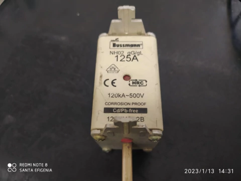 Fusivel Nh02 125amp 500v 120ka 125nhg02b Cooper Bussmann