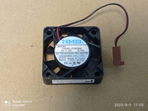 Ventoinha 40x40x10mm 5v 0,16amp 2 Fios 1604kl-01w-b40 Rolamento Nmb-Mat