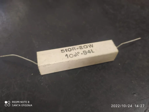 Resistor de Porcelana 510r 20w 10%