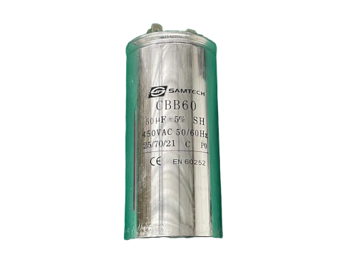 Capacitor Partida 50uf/450v Faston Cbb60 5% 50x103mm Base Lisa Samtech