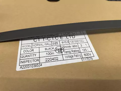 Termo Retratil Ø 10mm Preto