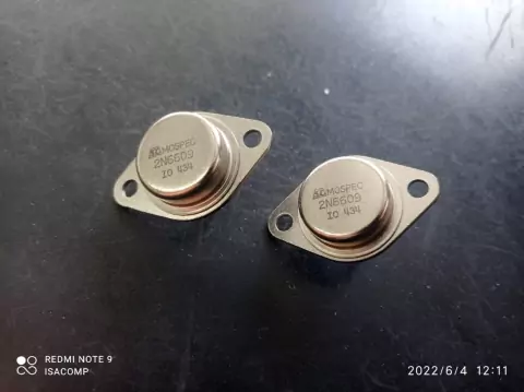 Transistor 2n6609 Pnp 16amp 140v to3 Mospec Original