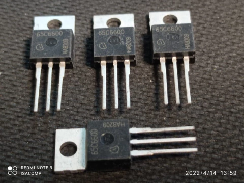 Transistor Ipp65r600c6 65C6600 Mosfet N 7,3amp 650v COOLMOS™ Infineon