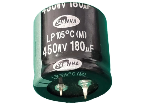 Capacitor Eletrolitico 180uf/450v Snap-in 105º 30x30mm S.Lp Samwha