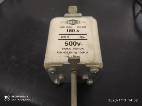 Fusivel Nh02 160amp 500v 100ka Baixa Perda Eletromec