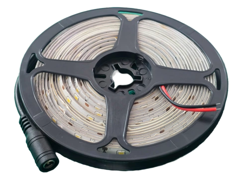Fita de Led Branco Quente 12v 3528 60Leds/Mt Ip65 Rolo 5Mts