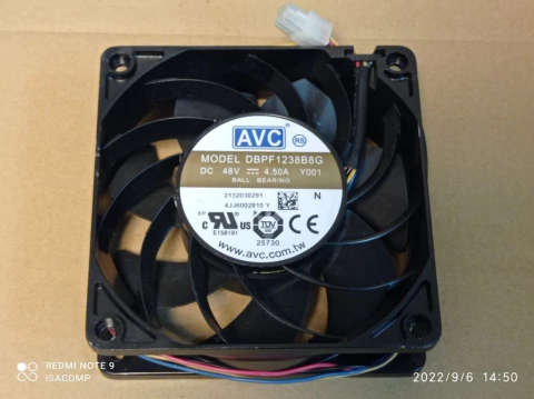 Ventoinha 120x120x38mm 48v 4,50amp 4 Fios Dbpf1238b8g Rolamento Avc