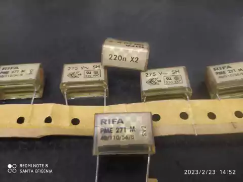 Capacitor Poliester 220nf/275v = 220k/275v X2 Supressor Pme271m Rifa
