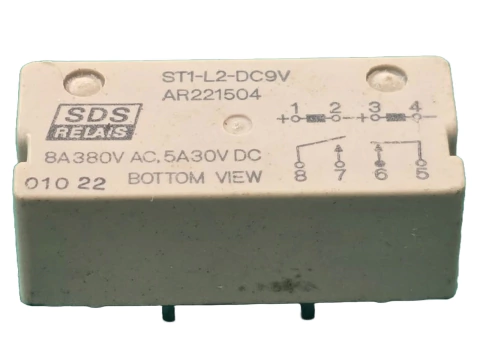Rele 9v 8amp - St1-l2-dc9v 8 Pinos Sds Relais
