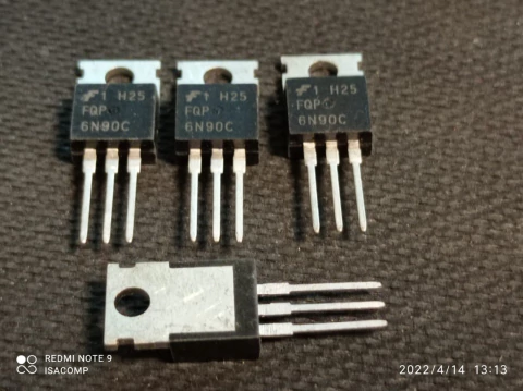 Transistor Fqp6n90c Fqp6n90 6n90 Mosfet N 6amp 900v To220 Fsc