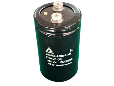 Capacitor Eletrolitico 2700uf/400v Giga 85° 65x105mm Serie B43566 Siemens Seminovo