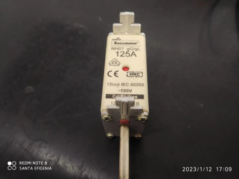 Fusivel Nh01 125amp 500v 120ka 125nhg01b Cooper Bussmann