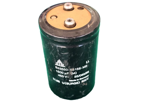 Capacitor Eletrolitico 1500uf/450v Giga 85° 64x107mm Seria B43550 Siemens Com Avaria