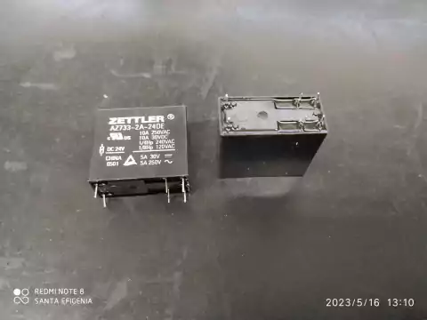 Rele Az733-2a-24de Az733 6 Pinos 24v 10amp Zettler