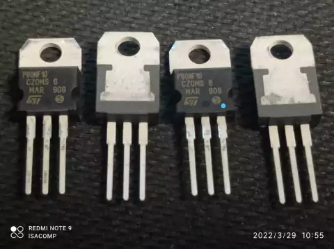 Transistor Stp80nf10 Mosfet N 80amp 100v To220 St