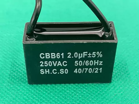 Capacitor Partida 2uf/250v Fio 37x14x24mm Cbb61