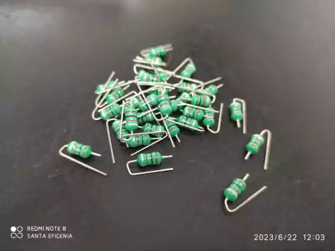 Indutor 1mh = 1000uh Axial 10% 7mm Lag0510-102k Pre