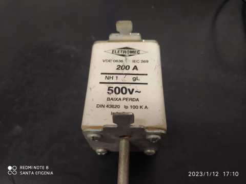 Fusivel Nh01 200amp 500v 100ka Baixa Perda Eletromec