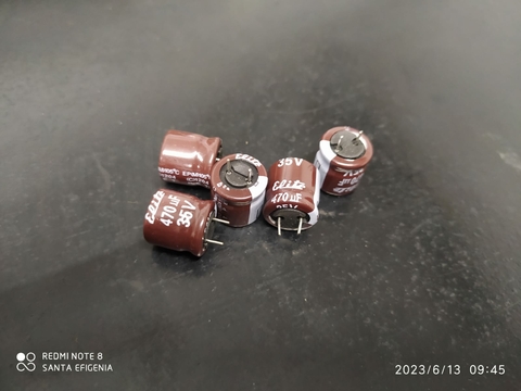 Capacitor Eletrolitico 470uf/35v 105° 12x13mm Pre Elite
