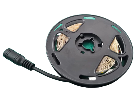 Fita de Led Branco Quente 12v 3528 60Leds/Mt Ip20 Rolo 5Mts