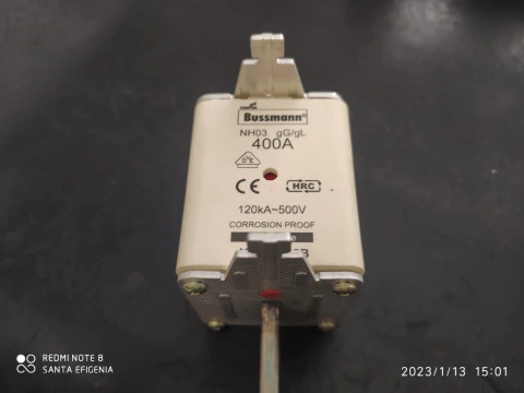 Fusivel Nh03 400amp 500v 120ka 400nhg03b Cooper Bussmann