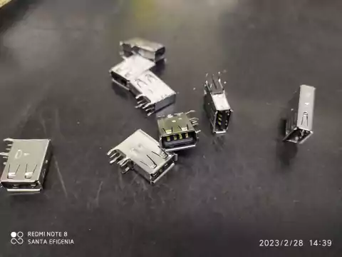 Conector Usb Tipo A Femea Vertical 00910-0020 90° Pci Humax