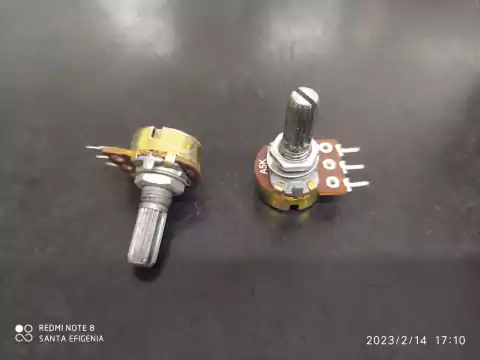 Potenciometro 5ka 16mm L20 Log