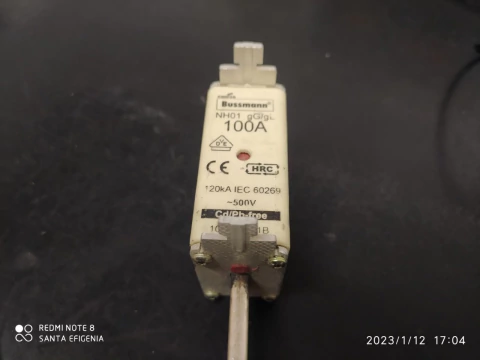 Fusivel Nh01 100amp 500v 120ka 100nhg01b Cooper Bussmann