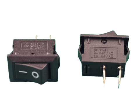 Chave Gangorra Kcd11-101 Mini Preto 2t 3amp 250v