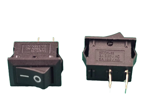 Chave Gangorra Kcd11-101 Mini Preto 2t 3amp 250v