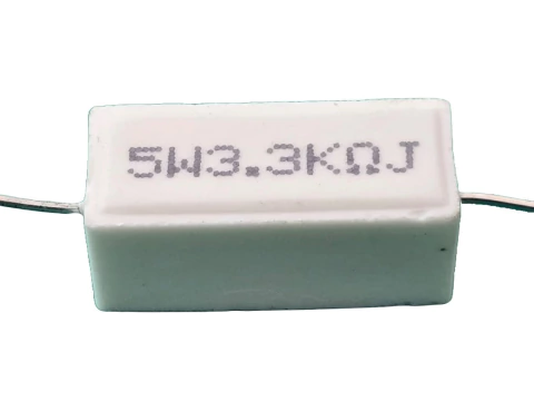 Resistor de Porcelana 3k3 5w 5%