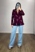 BLAZER ALONGADO LAÇOS MARSALA - comprar online