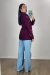 BLAZER ALONGADO LAÇOS MARSALA na internet