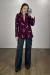 BLAZER ALONGADO LAÇOS MARSALA - loja online