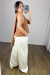 PANTALONA DETALHE DRAPEADO CORES - loja online