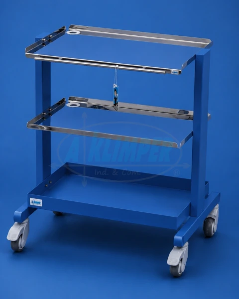 Carrinho para aparelhos e equipamentos odontológicos - Bandejas Inox na internet