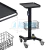 Carrinho para aparelhos e utensílios de estética como endolaser e endolift, estrutura em aço ao carbono, acabamento em pintura eletrostática, com rodízios
