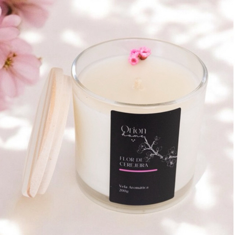 Vela aromática 190g - Artesanal - Cera de coco - CLASSIC
