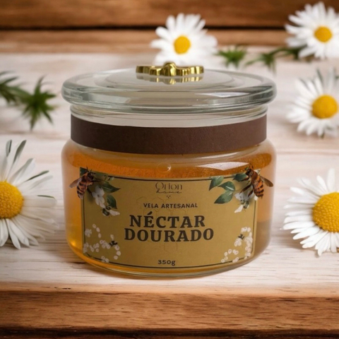 Vela aromática artesanal 350g - Néctar Dourado - Orion Home