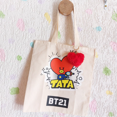 Ecobag - Tata - Coleção BT21 Comic Series