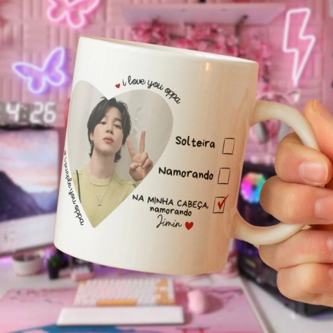 Caneca Na Minha Cabeça, Namorando Jimin - BTS