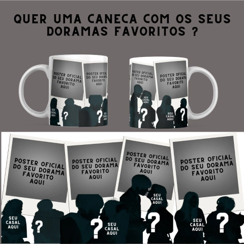 Caneca Seus Doramas Favoritos Polaroid