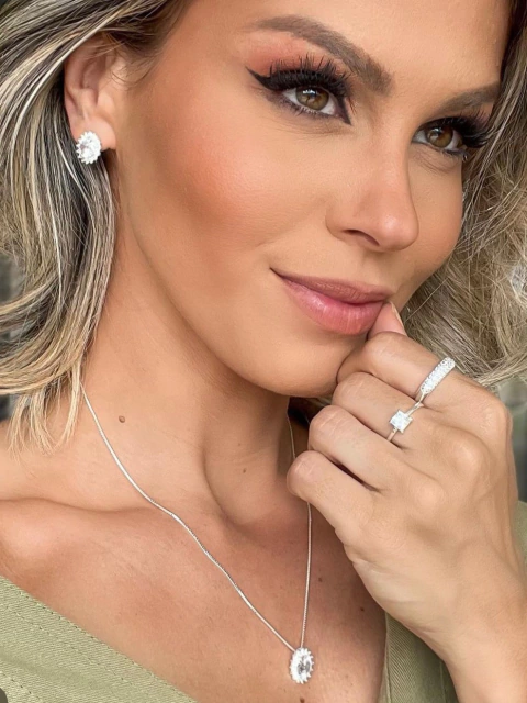 Conjunto Zircônia Cristal | CJ001