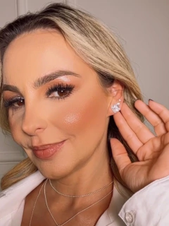 Brinco Zircônia Cristal Quadrado | BR016 - comprar online