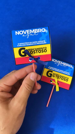 PORTA-PIRULITO - NOVEMBRO AZUL