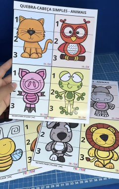 ATIVIDADE - QUEBRA-CABEÇA SIMPLES - ANIMAIS - comprar online