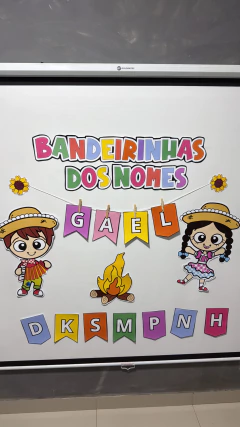 MURAL - BANDEIRINHAS DOS NOMES - FESTA JUNINA na internet