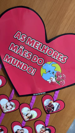 ENFEITE PARA PORTA DIA DAS MÃES - CORAÇÕES - Recriar Arte